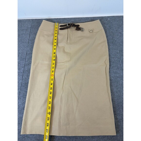 Lauren Ralph Lauren Skirt Green Tag Khaki Size 8 Womens EUC Buckles - Picture 5 of 8